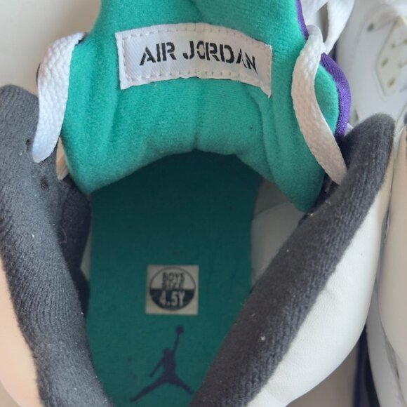 Nike Jordan 5 Retro Grape (2013) GS Size 4.5Y - Picture 7 of 8